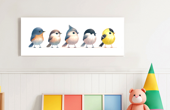 Cerebral Sprouts Five Bird Print