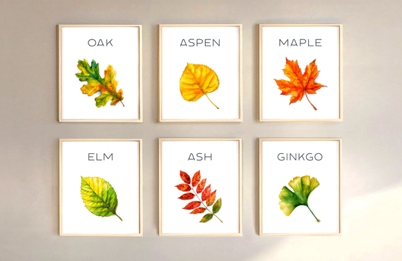 Cerebral Sprouts Digital Leaf Prints